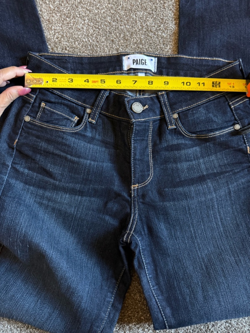 PAIGE Dark Indigo Skinny Jeans - Picture 3 of 7